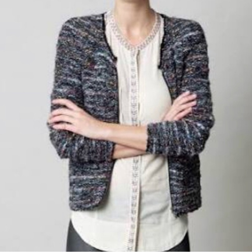 Isabel Marant Boucle Wool Tweed Zipper Blazer